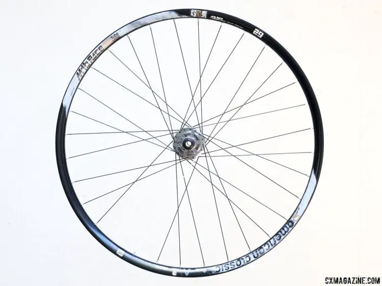 The $899, 1440g (with tape) American Classic MTB Race 29er tubeless wheels dip into carbon weights at an alloy price. © Cyclocross Magazine