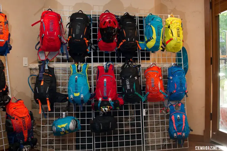 CamelBak has plenty of pack sizes and colors for cycling, hiking and other sports. Press Camp 2016. © Cyclocross Magazine