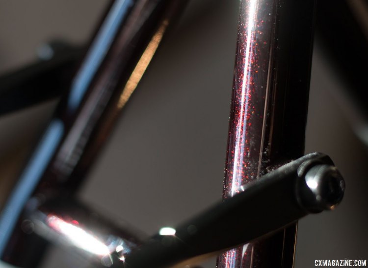 The steel non-LTD 2017 Kona Sutra gets a stunning deep metallic purple finsih, and comes with a rack and fenders and a triple crankset. © Cyclocross Magazine
