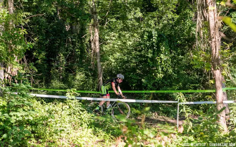 Sam Noel in the woods at Pawling CX © Chris McIntosh / Cyclocross Magazine
