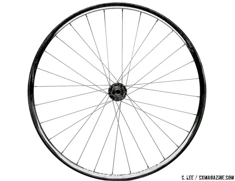 Indigenous Wheel Co.' s gravel / Clydesdale tubeless disc brake front wheel, 850 grams. © Cyclocross Magazine