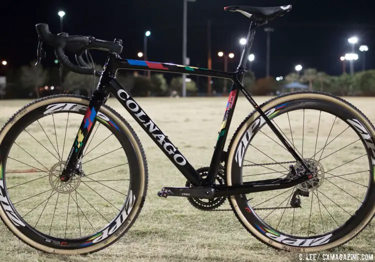 Wout van Aert's CrossVegas 2016-winning Colnago Prestige with SRAM eTap HydroHC. © C. Lee / Cyclocross Magazine