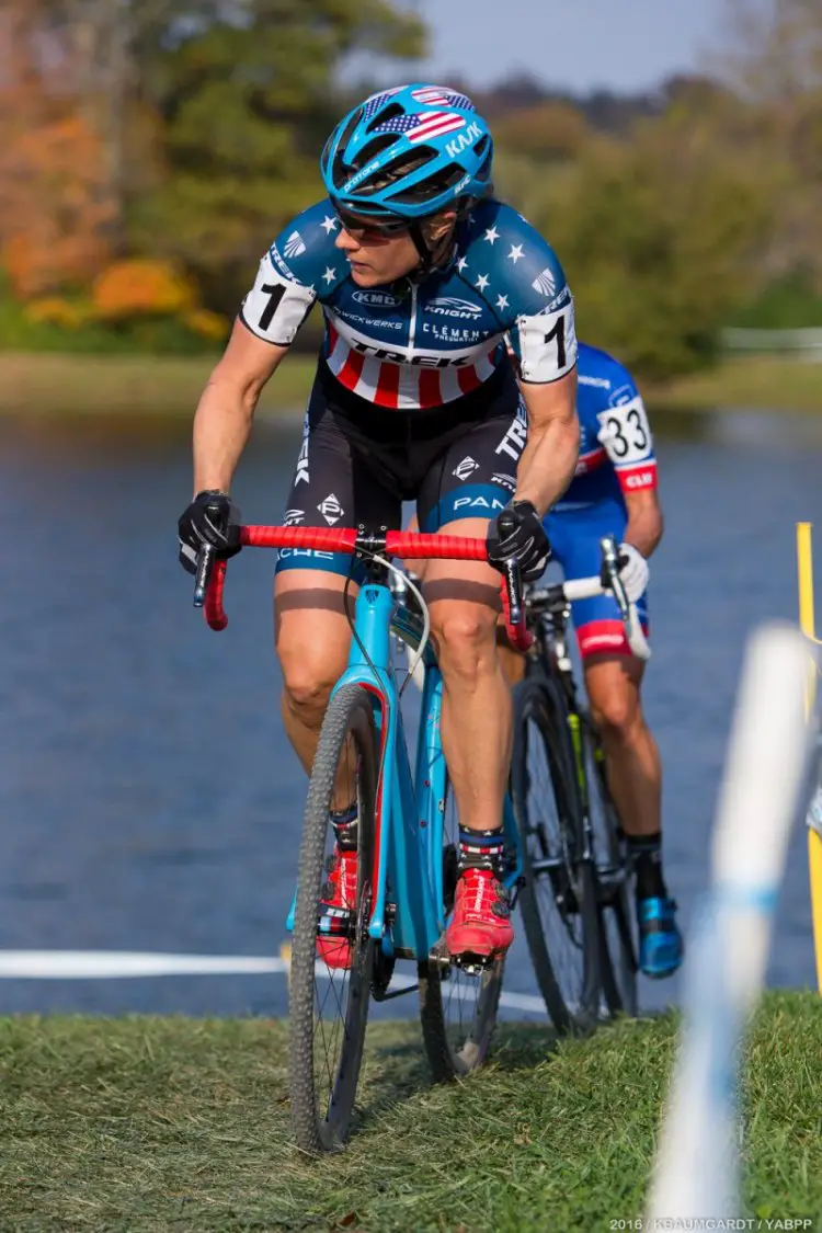 Compton and Nash drove quickly to the front keeping a careful eye on the chase group led by Ellen Noble. © Kent Baumgardt