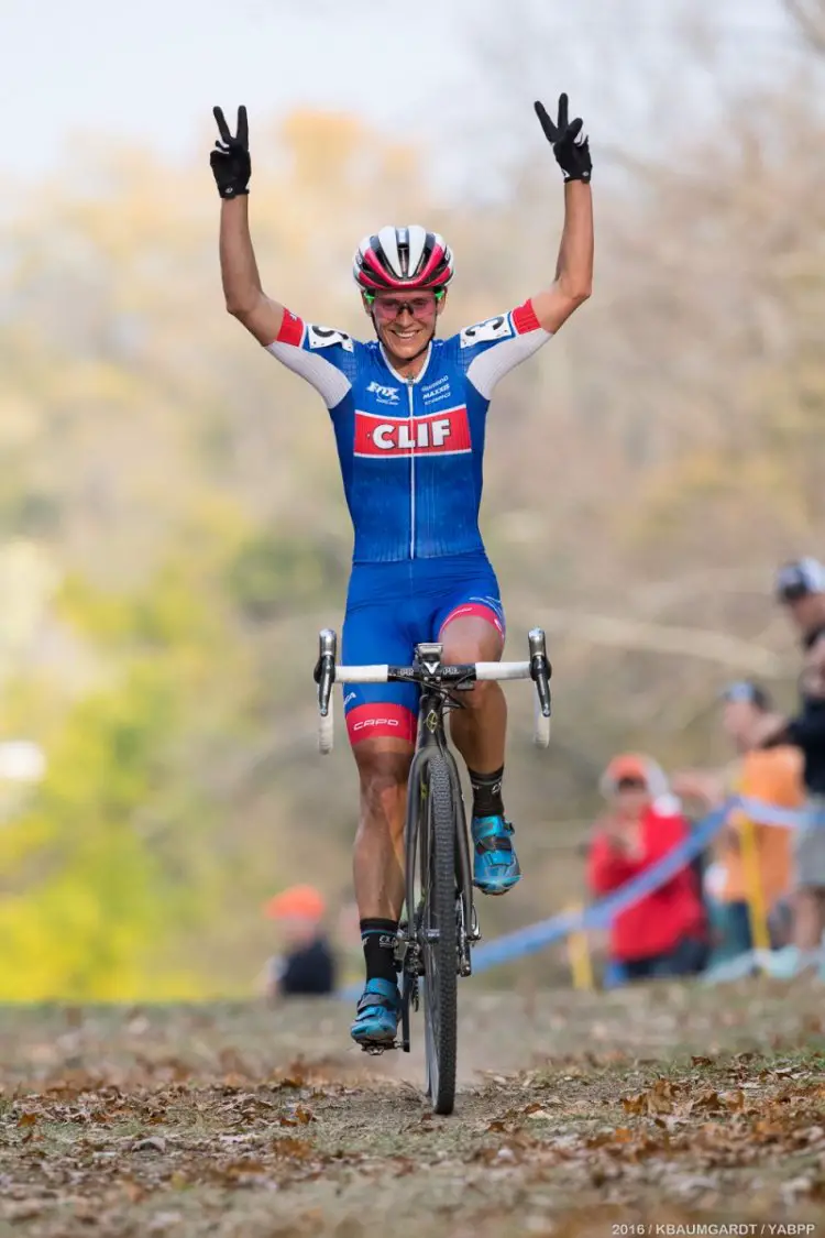 Nash took the final sprint to the line against Compton, with Noble coming in third. © Kent Baumgardt