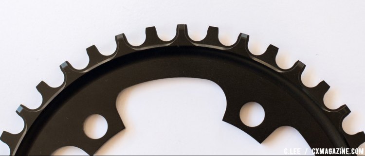 Backside of Praxis Wave Technology chainring © Cliff Lee