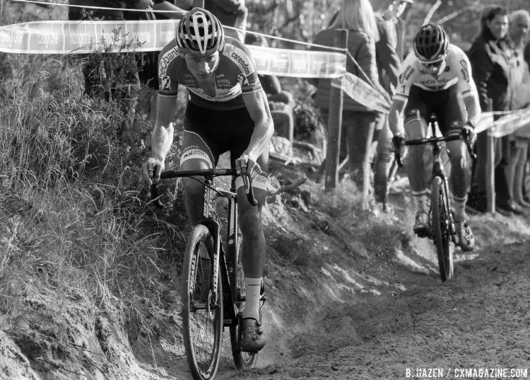 Van der Poel was smooth in the sand. 2016 Superprestige Zonhoven - men's race. © Bart Hazen / Cyclocross Magazine