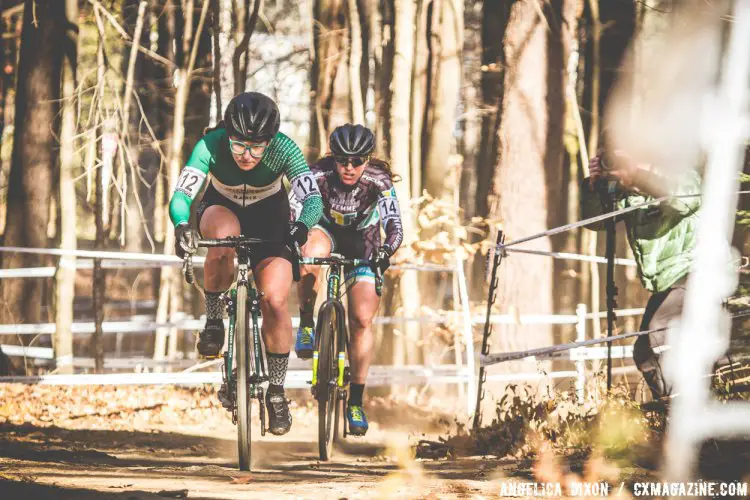 Brittlee Bowman and Rachel Rubino, focused as they tackled the turns. © Angelica Dixon