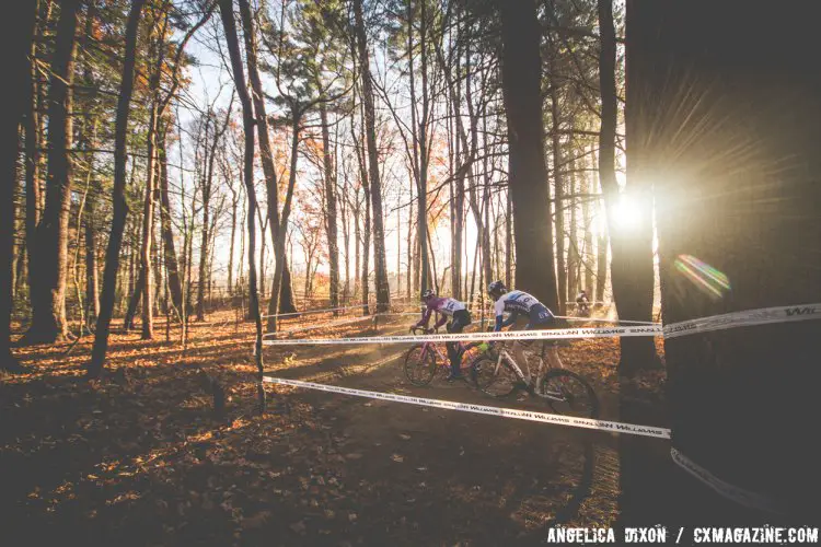 Peter Goguen (Race CF) and Jack Kisseberth (JAM Fund/NCC) through the wooded upper-deck. © Angelica Dixon