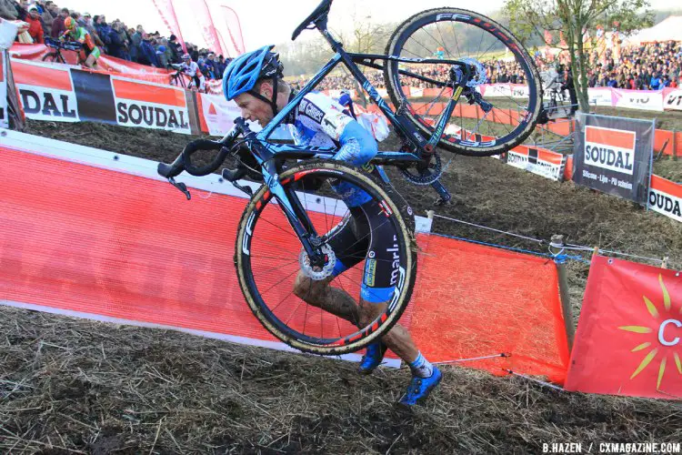 Kevin Pauwels at the 2016 Soudal Classics Jaarmarktcross in Niel. © B. Hazen / Cyclocross Magazine