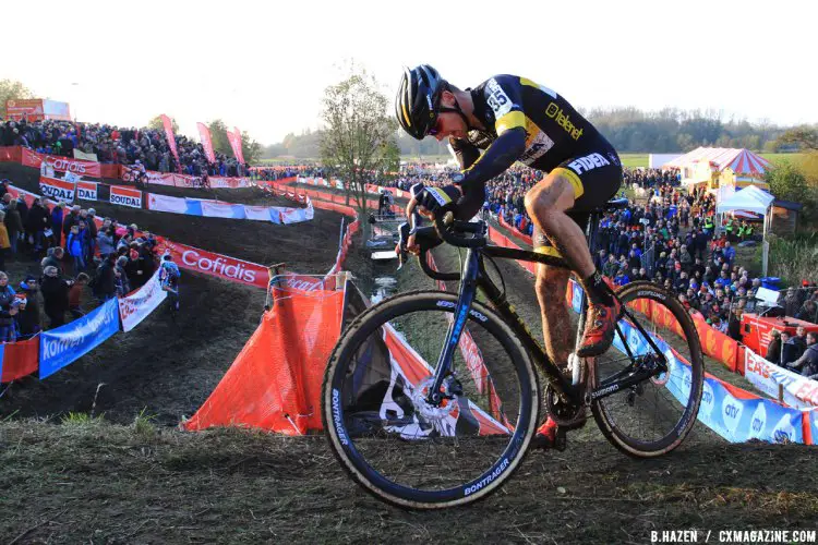 Corne van Kessel at the 2016 Soudal Classics Jaarmarktcross in Niel. © B. Hazen / Cyclocross Magazine