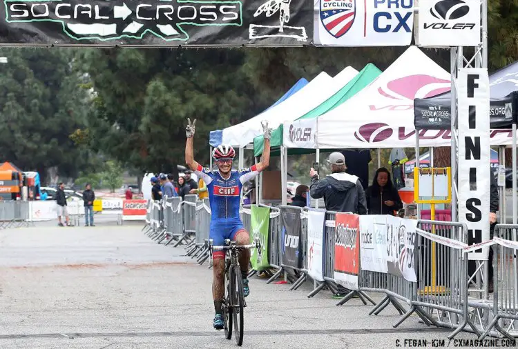 Katerina Nash makes it two for two. 2016 CXLA Day 2. © Cathy Fegan-Kim / Cyclocross Magazine