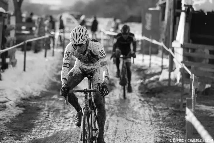 Toshihide Sato on his way to a top 30 finish. 2016 Nobeyama Rapha Super Cross Day 1. © Jeff Curtes