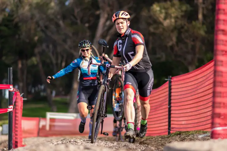 The beach saw a lot of different techniques - 2016 CycleCross at Coyote Point. © Jeff Vander Stucken / Cyclocross Magazine