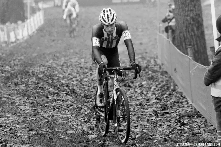 Denzel Stephenson continued his strong season at the 2016 UCI Cyclocross World Cup. Junior Men. © B. Hazen / Cyclocross Magazine