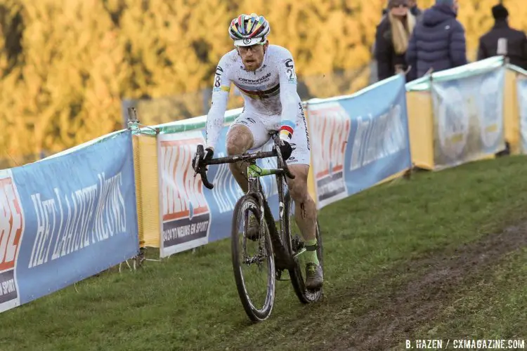 Stephen Hyde had a strong ride to finish 10th. 2016 Hansgrohe Superprestige Spa-Francorchamps. Elite Men's race. © B. Hazen / Cyclocross Magazine