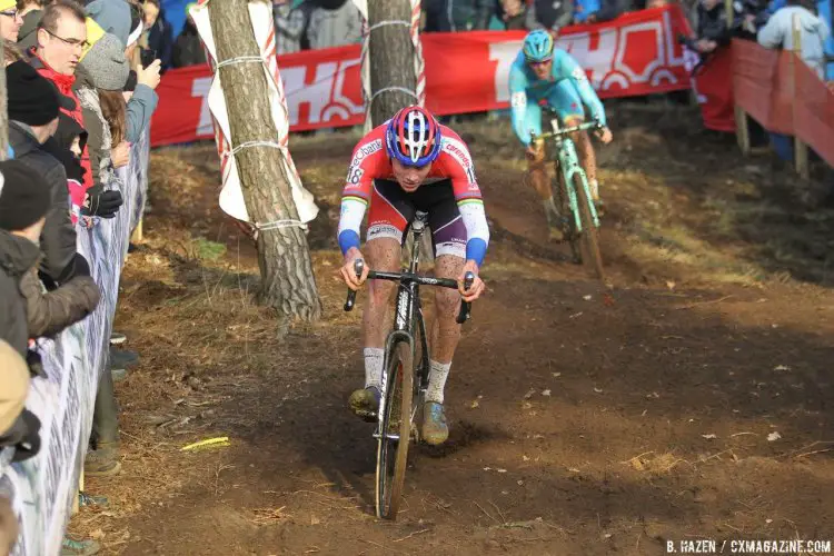 Zolder brought bad luck for Mathieu van der Poel. 2016 Heusden-Zolder Cyclocross World Cup. Elite Men. © B. Hazen / Cyclocross Magazine