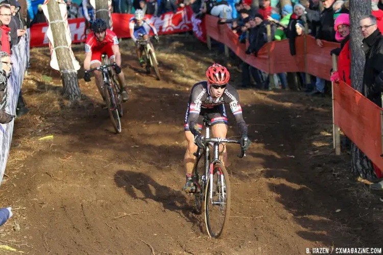 Lars van der Haar returned from an injury but had a rough day and struggled to finish 31st. 2016 Heusden-Zolder Cyclocross World Cup. Elite Men. © B. Hazen / Cyclocross Magazine