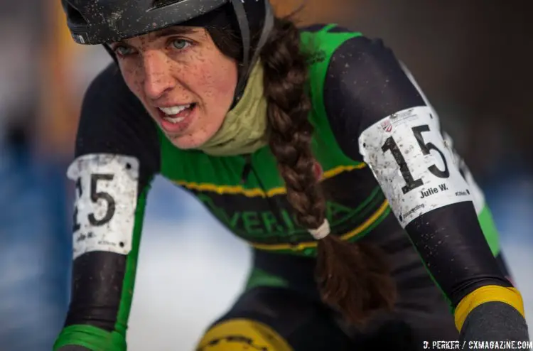 Julie Wright had a strong result finishing 12th. 2017 Cyclocross National Championships, © D. Perker / Cyclocross Magazine