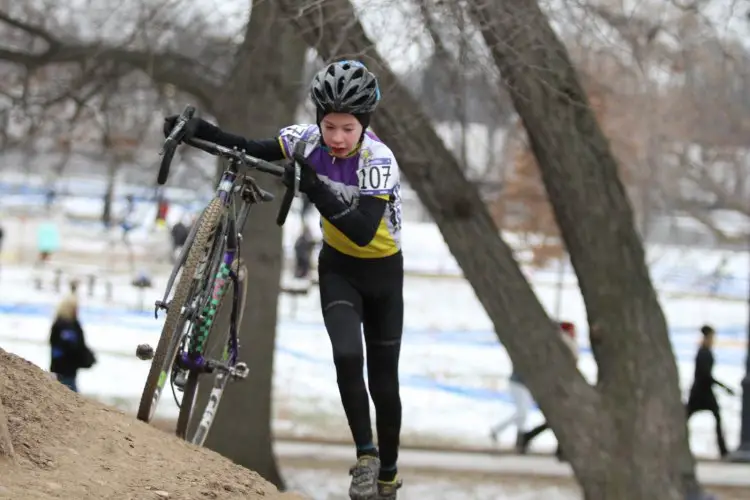 David Thompson (CT Cycling Advancement Program) from New Canaan wins the 2017 Cyclocross National Championship Junior Men 11-12. © D. Mable / Cyclocross Magazine