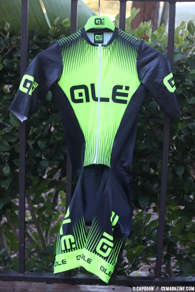 Ale's summer skinsuit offers some nice touches. Winter Press Camp 2017 © Cyclocross Magazine