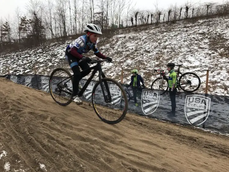 Kaya Musgrave at speed on her carbon mystery bike. Photo courtesy of Scott Musgrave.