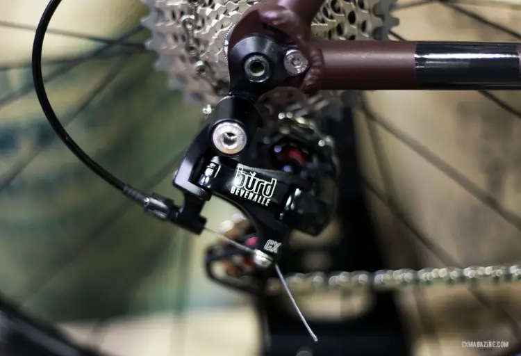 Gevenalle's Blatantly Upgraded Rebranded Derailleur (BURD), touted as a derailleur “for conditions where a road bike would probably pee itself.” © C. Fegan-Kim Cyclocross Magazine