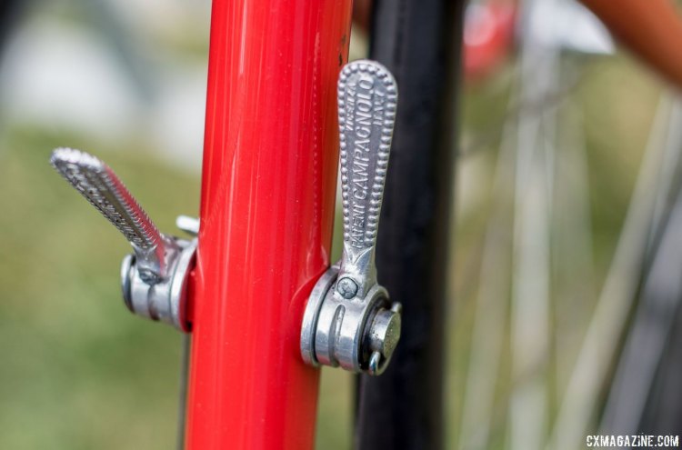 Campy friction shifters were the most common shifter of L'Eroica 2016. © C. Lee / Cyclocross Magazine