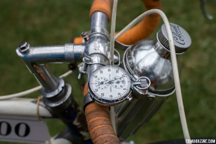 Early Garmin prototype. L'Eroica 2016. © C. Lee / Cyclocross Magazine