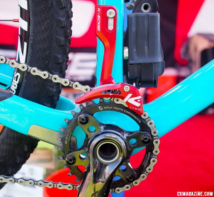 K-Edge was also showing a new chain guide system at the Sea Otter Classic. 2017 Sea Otter Classic. © G. Kato / Cyclocross Magazine
