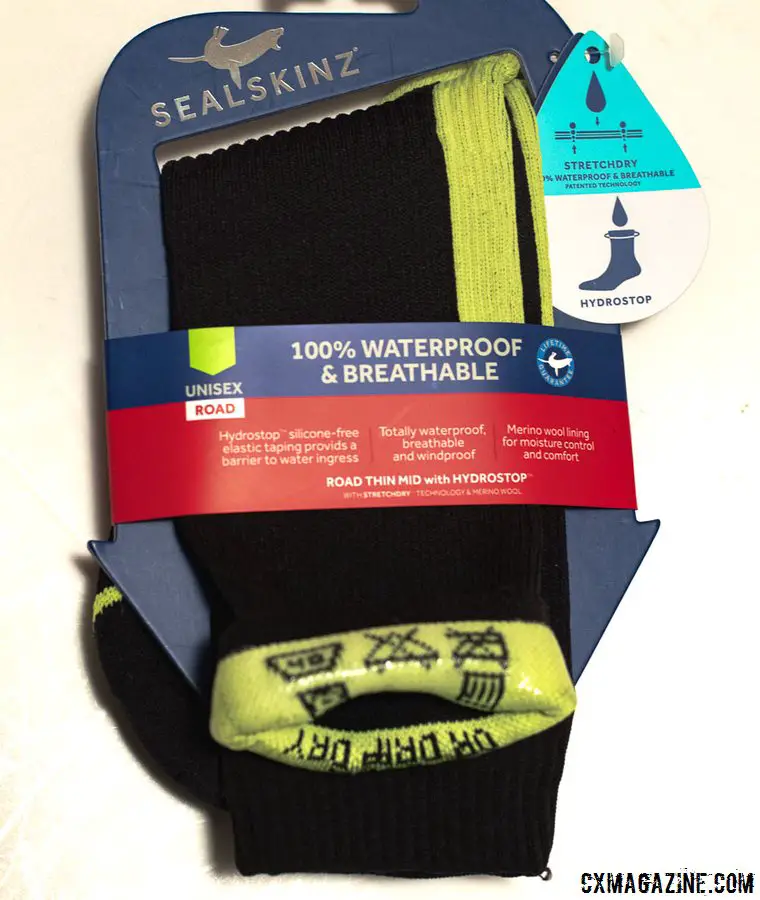 One effective feature of the Sealskinz socks is the hydrostop non