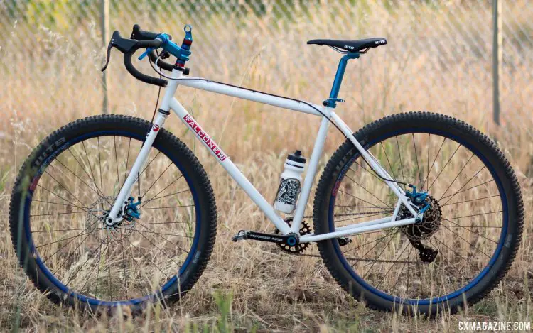 The Falconer steel drop bar mountain bike with its made-in-USA build, ready for the trails of Chico. Paul Camp 2017. © Cyclocross Magazine