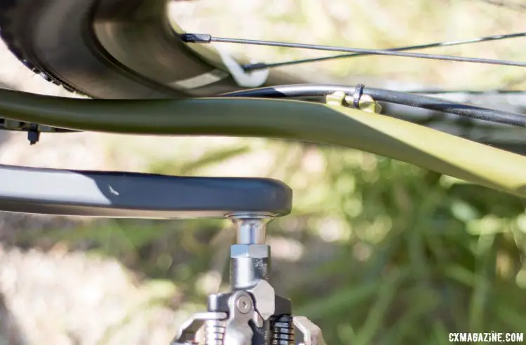 The shaped rear stays provide plenty of clearance for the rider's heels. © Cyclocross Magazine