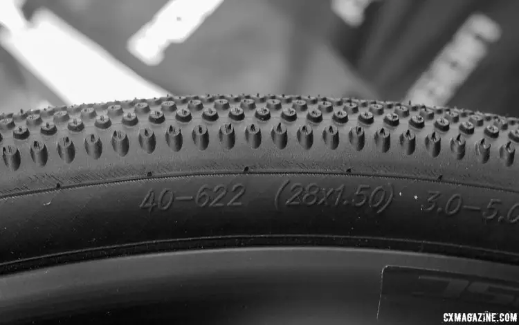 The Schwalbe G-One 700x38c tire is a new spec for the latest Bend RV from Polygon. 2017 Sea Otter Classic. © G. Kato / Cyclocross Magazine