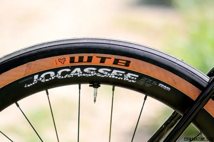 Boyd Cycling's new Jocassee 650b carbon gravel wheel with WTB's Horizon tires. Press Camp 2017. © Cyclocross Magazine