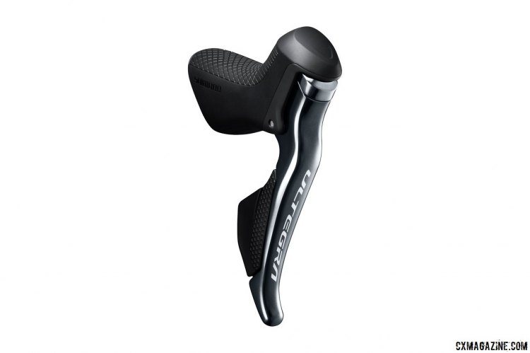 Shimano's new Ultegra R8050 Di2 lever for mechanical brakes. © Cyclocross Magazine