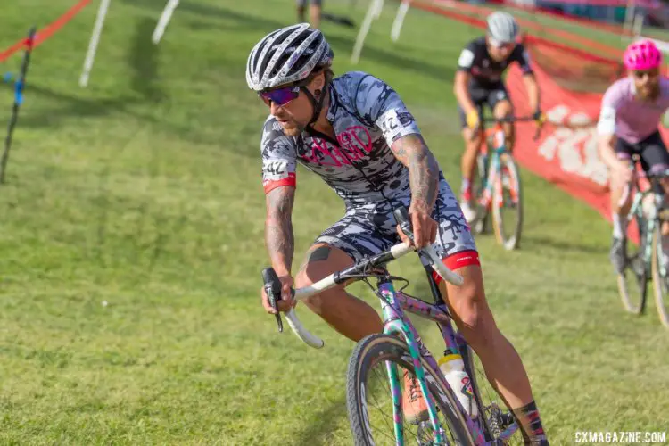 Anthony Clark took the win on Saturday in California. Anthony Clark wins 2017 WSCXGP Day 1. © V. Sama / Cyclocross Magazine