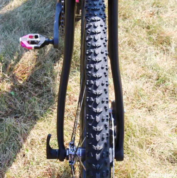 The front fork is an after-market TRP carbon fork. Werner will be switching to the Kona carbon fork soon. Kerry Werner's 2017 World Cup Waterloo Kona Super Jake. © Z. Schuster / Cyclocross Magazine