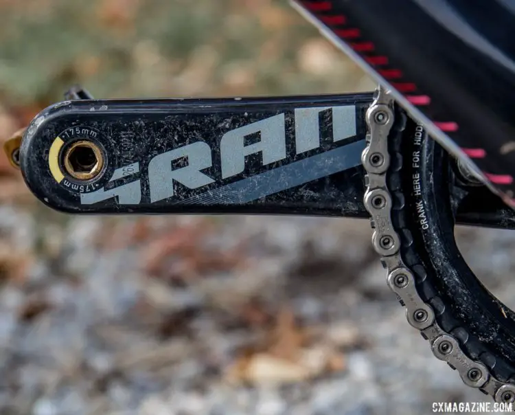Ortenblad uses SRAM carbon cranks in 175mm. Tobin Ortenblad's Santa Cruz Stigmata cyclocross bike. © D. Perker / Cyclocross Magazine