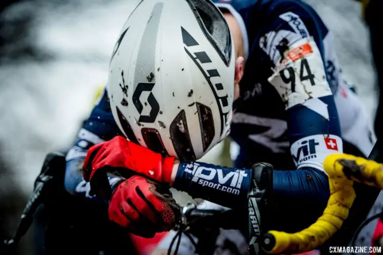 Exhausted at the line. 2017 HSBC UK National Trophy Series: Bradford. © C. Morley / Cyclocross Magazine