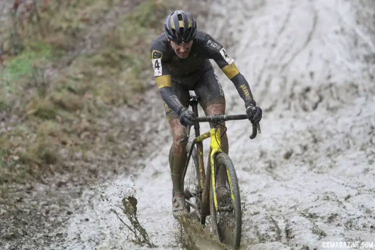 Corne van Kessel started the new year with a podium finish. 2018 GP Sven Nys Baal. © B. Hazen / Cyclocross Magazine