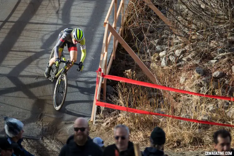 Sam Noel finished fourth in the Junior Men 17-18 race. 2018 Cyclocross National Championships. © J. Curtes / Cyclocross Magazine