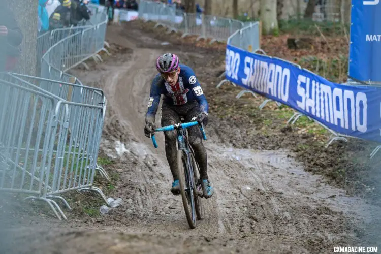 Kerry Werner finished 28th on Sunday. Elite Men. 2018 UCI World Championships, Valkenburg-Limburg. © Gavin Gould / Cyclocross Magazine