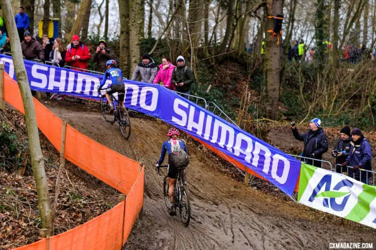 Elle Anderson had a memorable day on the Cauberg where she finished eighth. Elite Women, 2018 UCI Cyclocross World Championships, Valkenburg-Limburg, The Netherlands. © Gavin Gould / Cyclocross Magazine