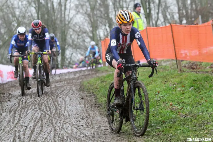 Clara Honsinger impressed with a 14th place in her first Worlds. U23 Women. 2018 UCI Cyclocross World Championships, Valkenburg-Limburg, The Netherlands. © Bart Hazen / Cyclocross Magazine