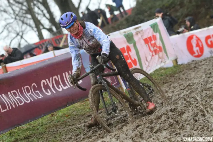 Whatever it takes to move forward will probably be the order of the day this weekend. 2018 Valkenburg World Championships, Friday Course Inspection. © B. Hazen / Cyclocross Magazine