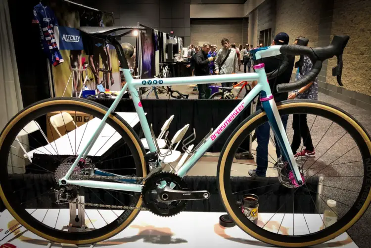 Breismeister also had this decidedly more road oriented bike on show. 2018 North American Handmade Bike Show. © Mike Taylor / Cyclocross Magazine