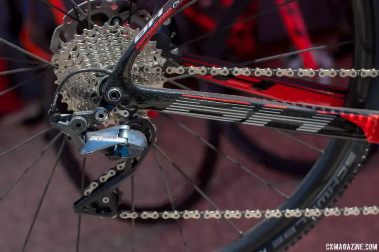 The RX Team has a Shimano Ultegra build with a 2x crankset and 11-speed cassette. BH Bikes Carbon RX Team Cyclocross Bike. 2018 Sea Otter Classic. © Cyclocross Magazine