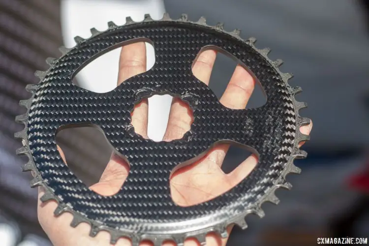 A 44t wide-narrow chainring that will work with Easton's EC90 SL crankset. Clever Standard and Carbon Tactic. 2018 Sea Otter Classic cyclocross and gravel new products. © Cyclocross Magazine