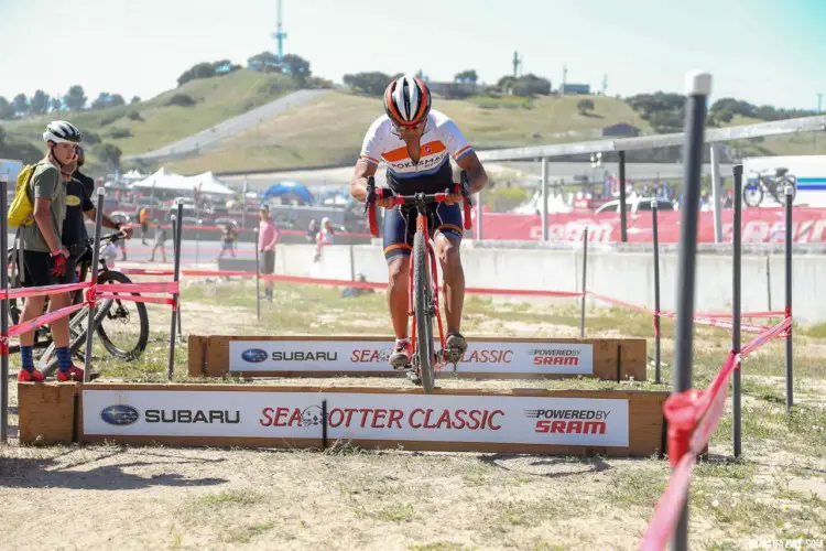 Annastacio Flores' is jumping at the chance to race cyclocross again in April. 2018 Sea Otter Classic Cyclocross Race, Pro Men and Women. © J. Silva / Cyclocross Magazine