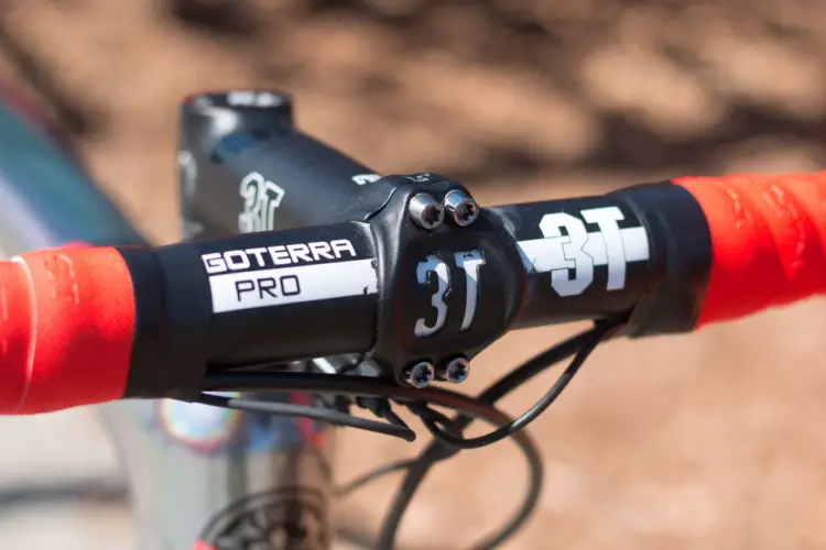 A 3t Ergoterra cockpit is in control. Masi Bikes carbon CXRC Expert. 2018 Sea Otter Classic cyclocross and gravel new products. © Cyclocross Magazine